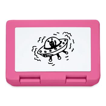 Alien Ufo Science Fiction - Brotdose - Pink - Vorne
