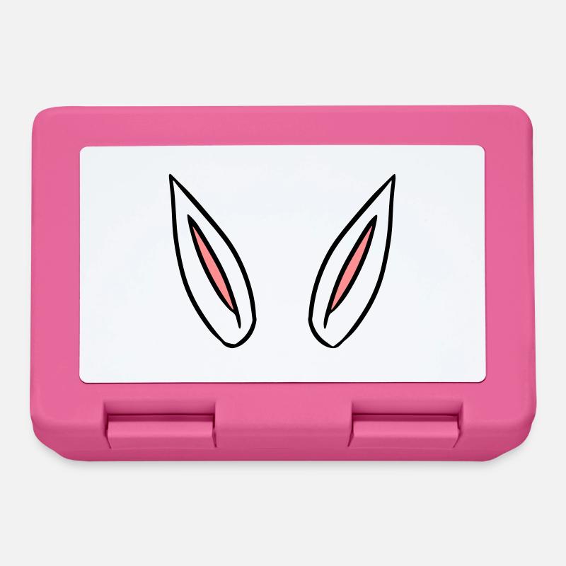 ears gift idea rabbit ears - Lunchbox - pink