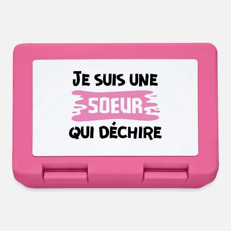 Soeur qui déchire - Boîte à goûter - rose