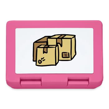 Pakete Zusteller Lieferung packages paquet Post - Brotdose - Pink - Vorne