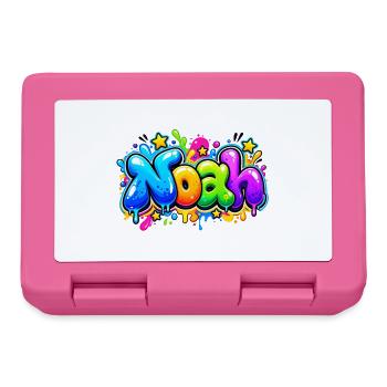 NOAH in explodierenden Farben! Blasen-Graffiti-Name - Brotdose - Pink - Vorne