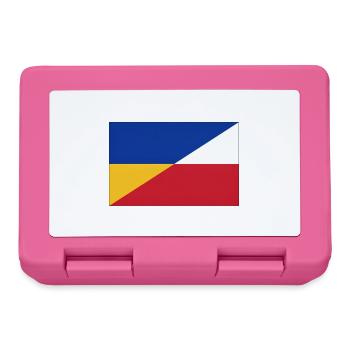 Ukraine-Polnische Flagge – Ukrainische und Polnische Einheit - Brotdose - Pink - Vorne