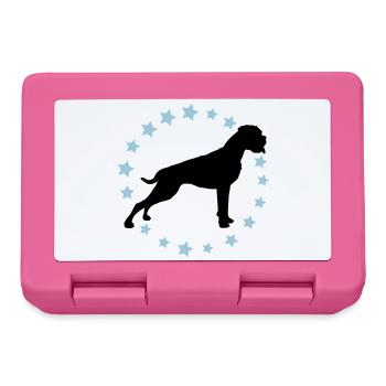 Boxer Sternenkreis 2 farb - Brotdose - Pink - Vorne