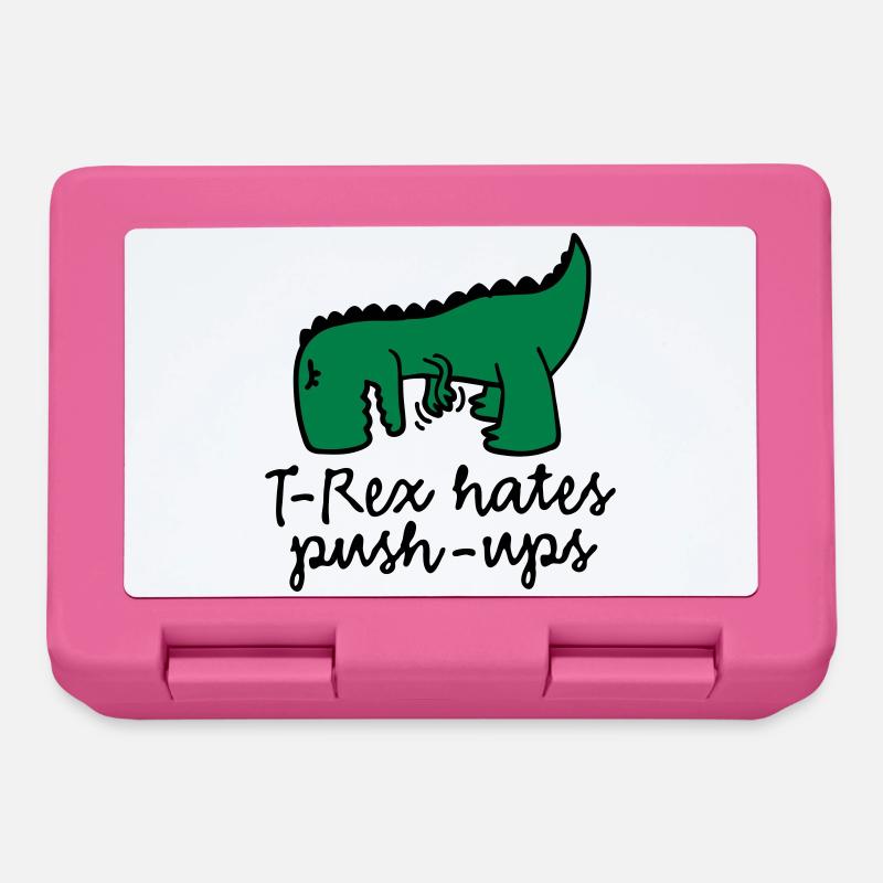 T-Rex hates push-ups - Brotdose - Pink