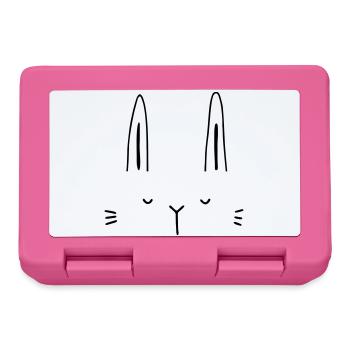 Idée cadeau visage de lapin lapin - Boîte à goûter - rose - Devant