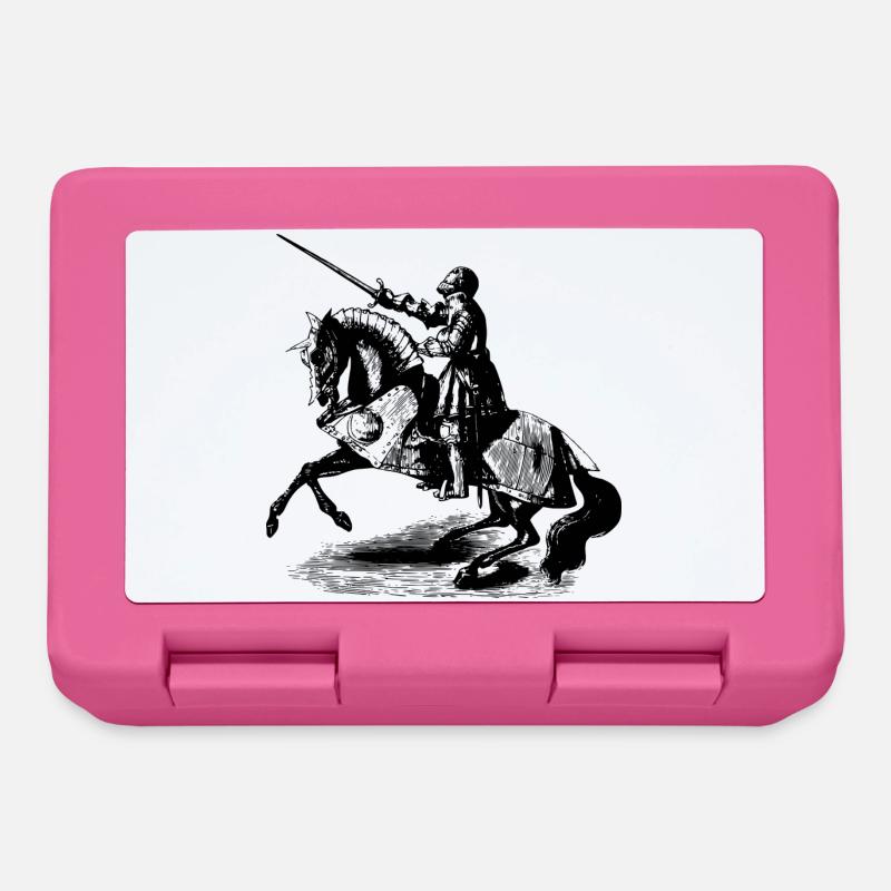 Chevaliers à cheval - Boîte à goûter - rose