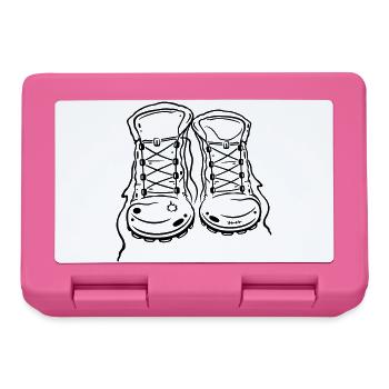 For lovers of hiking: hiking boots. - Lunchbox - pink - Front