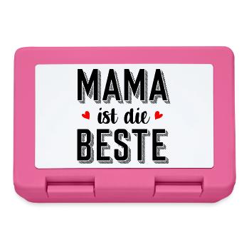 Mama ist die Beste – Geschenk zum Muttertag 2023 - Brotdose - Pink - Vorne