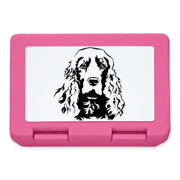 Tête de Cocker Spaniel - Boîte à goûter - rose - Devant