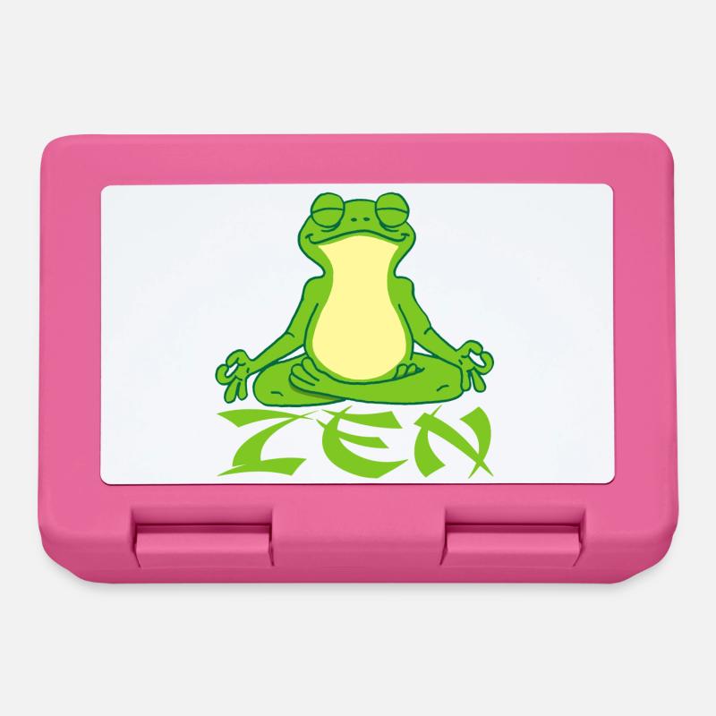 Grenouille et yoga - Boîte à goûter - rose