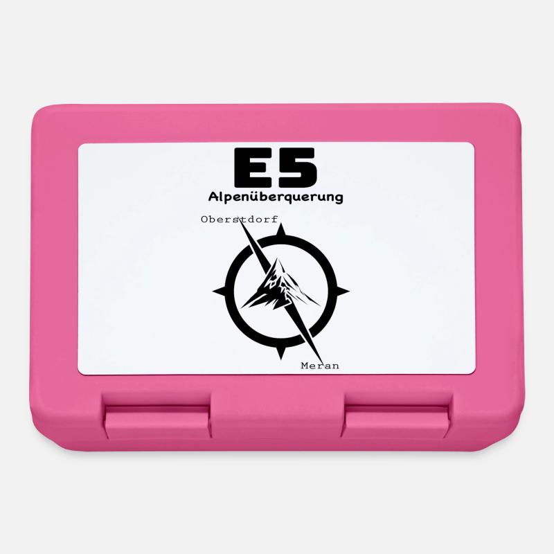 E5 Alpenüberquerung - Brotdose - Pink