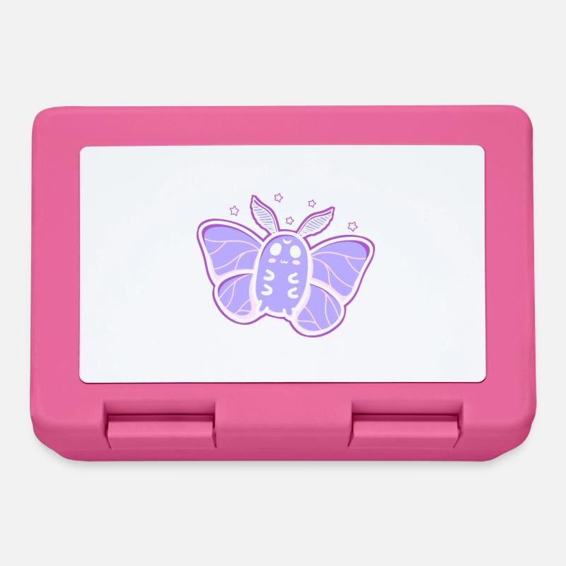 Cute Luna Moth with Stars - Lunchbox - pink