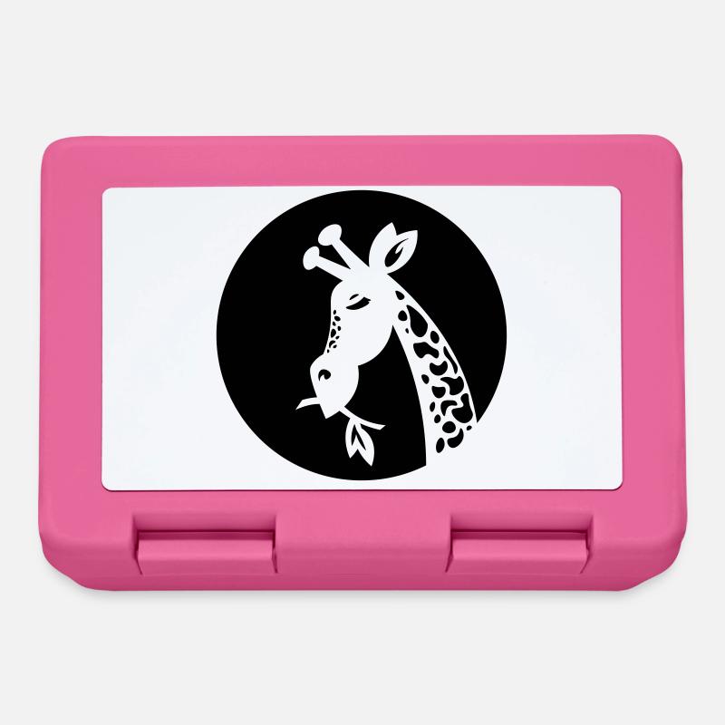 Girafe - girafe - safari - Boîte à goûter - rose