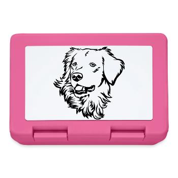 Golden Retriever Head - Lunchbox - pink - Front