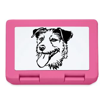 Parson Russel Terrier tête - Boîte à goûter - rose - Devant