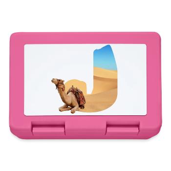 wüste mit kamel j - Brotdose - Pink - Vorne
