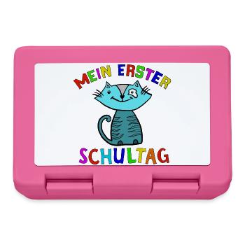 Mein Erster Schultag Katze - Brotdose - Pink - Vorne