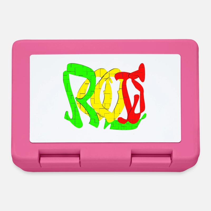 Motif de blocs de couleur Rasta - Boîte à goûter - rose