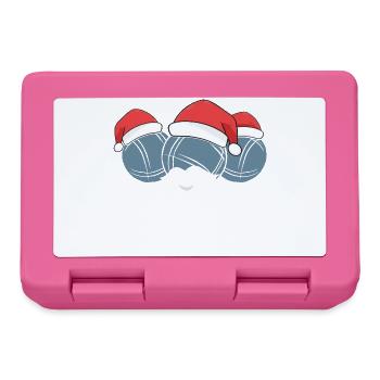 Boule Santa Tenue de pétanque pour Bouler pour boules - Boîte à goûter - rose - Devant