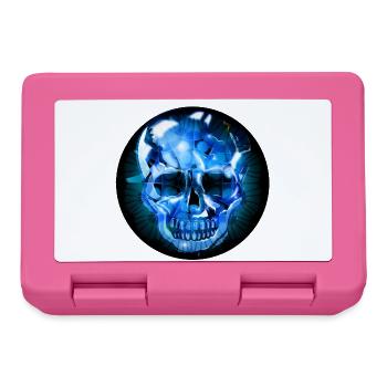 geheimnisvoller gläserner Schädel im Glas Look - Brotdose - Pink - Vorne