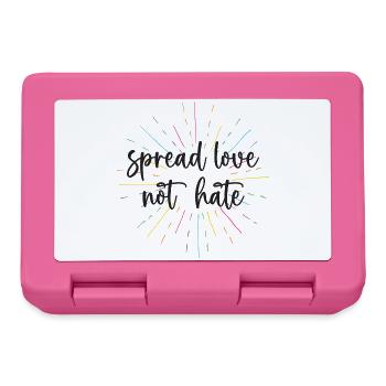 Pride Month - Liebe statt Hass verbreiten - Brotdose - Pink - Vorne
