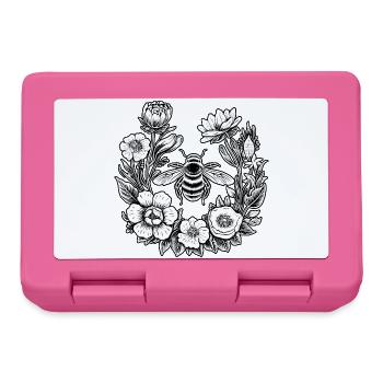couronne de fleurs apiculteur apiculteur prairie abeilles fleurs fleurs - Boîte à goûter - rose - Devant