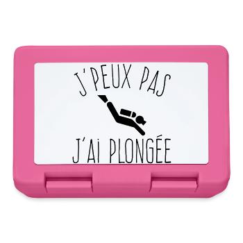 J'peux pas j'ai Plongée - Humour Nautique - Boîte à goûter - rose - Devant