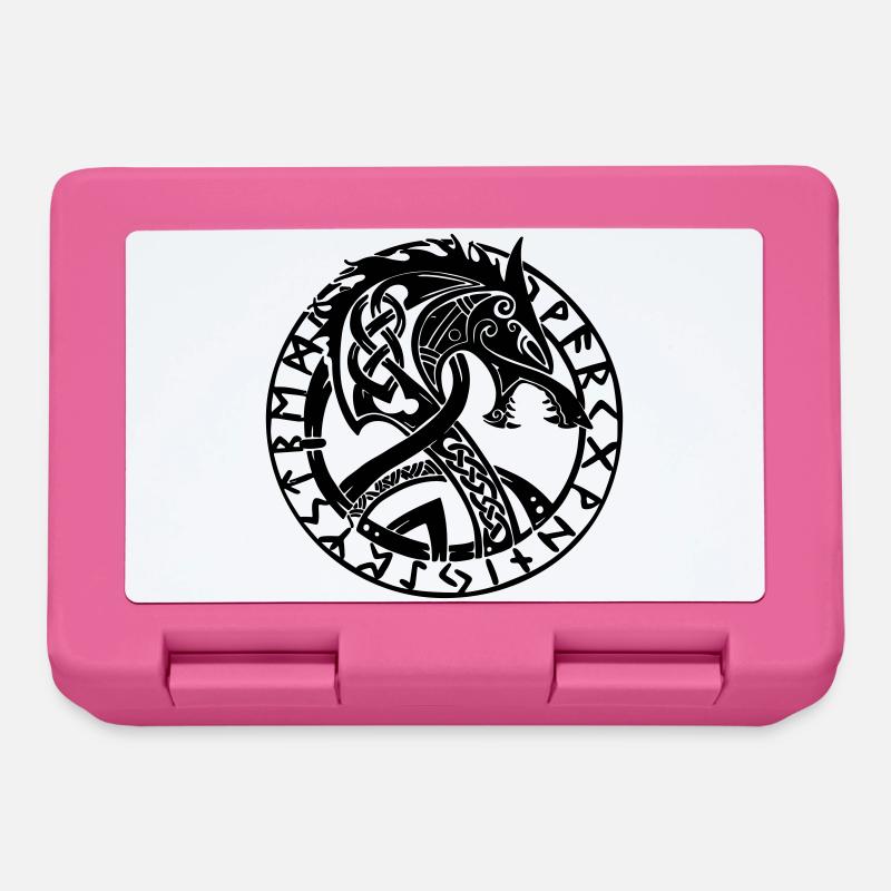 Fenrir und Runen - Brotdose - Pink