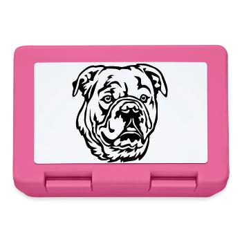 Tête de bouledogue continental - Boîte à goûter - rose - Devant