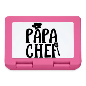 Cadeau Papa Chef de Cuisine ! - Boîte à goûter - rose - Devant