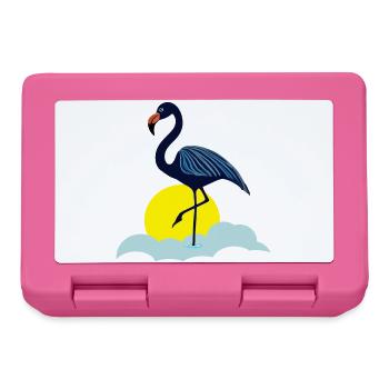 Blauer Flamingo - Brotdose - Pink - Vorne
