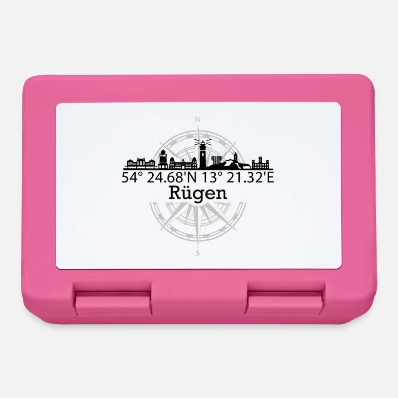 Skyline Rügen - Brotdose - Pink