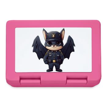 Bat Policeman - Lunchbox - pink - Front