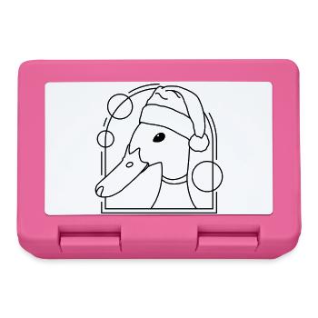 Christmas duck in geometric design - Lunchbox - pink - Front