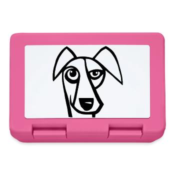 Drôle de chien noir - Boîte à goûter - rose - Devant