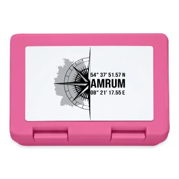 Halbierter Amrum schwarz - Brotdose - Pink - Vorne