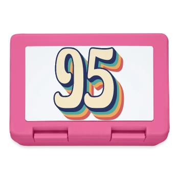 Vintage Retro T-Shirt Number 95 Ninety Five - Lunchbox - pink - Front