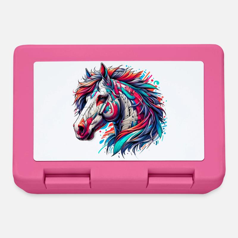 Pferd - Brotdose - Pink