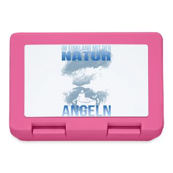Im Einklang mit der Natur - Angeln - Brotdose - Pink - Vorne
