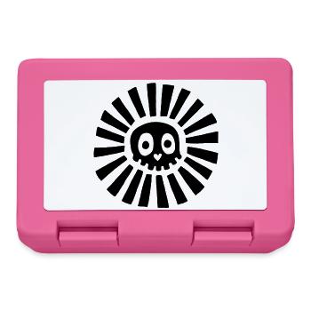 Black Sunny Skull - Lunchbox - pink - Front