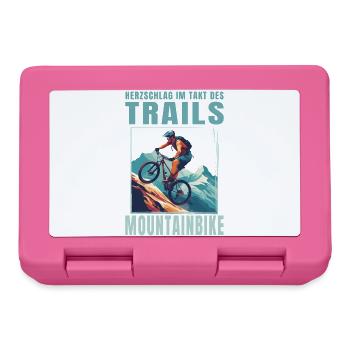 Herzschlag im Takt des Trails - Brotdose - Pink - Vorne