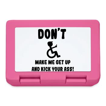 Don t make me kick your ass as wheelchair user * - Lunchbox - pink - Front