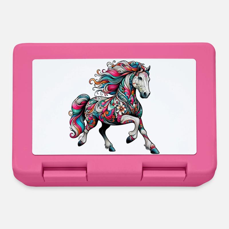 Pferd - Brotdose - Pink