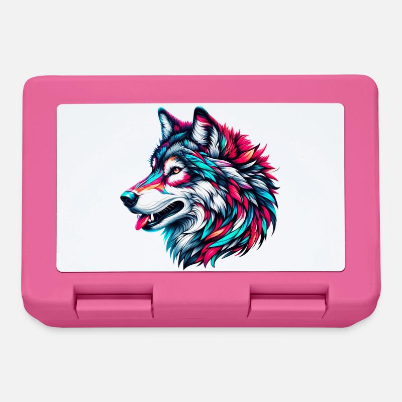 Wolf - Brotdose - Pink
