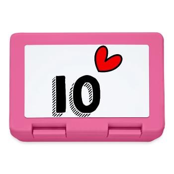 10. 10 YEARS. 10th ANNIVERSARY. 10 YEAR ANNIVERSARY. - Lunchbox - pink - Front