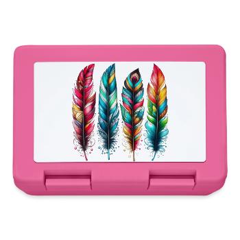 Plume - Boîte à goûter - rose - Devant