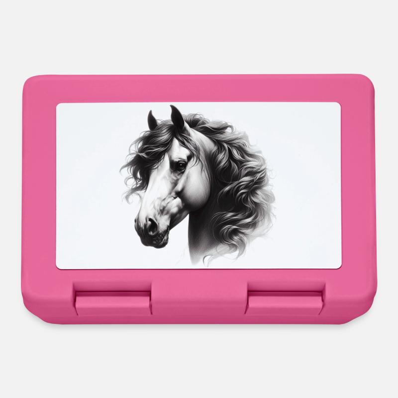 Cheval - Boîte à goûter - rose