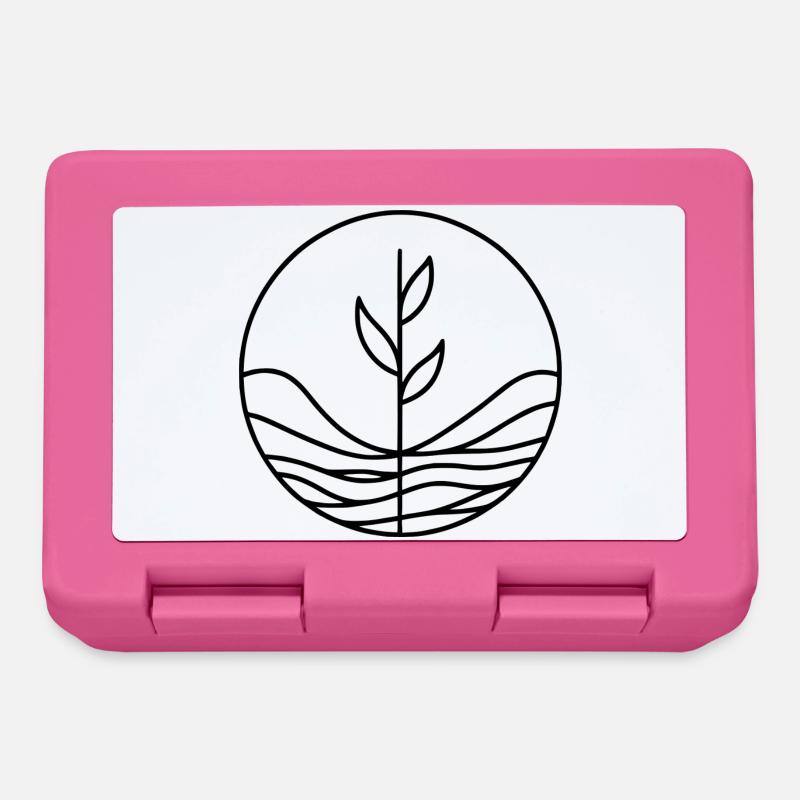 Design végétal minimaliste - Boîte à goûter - rose
