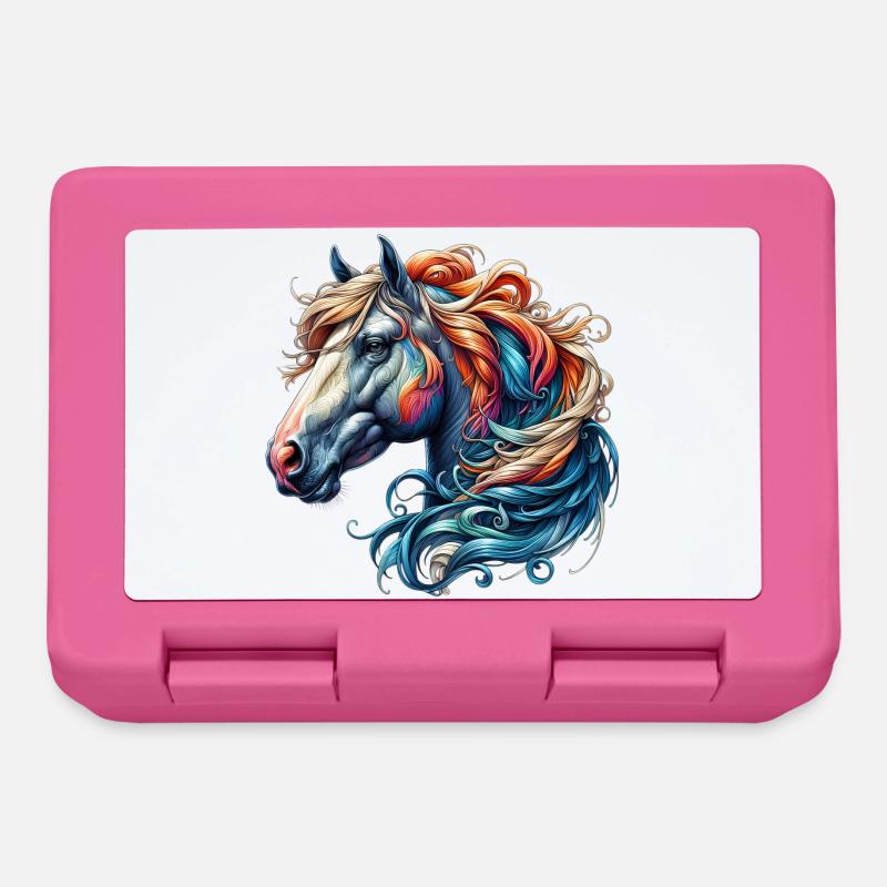 Cheval - Boîte à goûter - rose