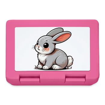 Lapin - Boîte à goûter - rose - Devant